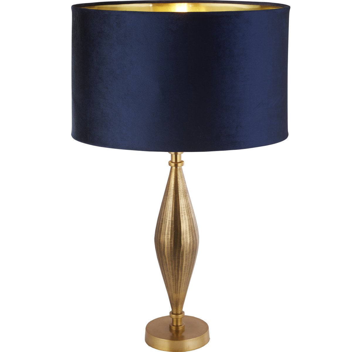Rye 50cm Sininen pöytävalaisin valmistajalta Searchlight - Yhdistelm&auml; antiikkiv&auml;rist&auml; metallipohjaa ja ylellist&auml; tummaa kohinaa; samettinen n&auml;ytt&ouml; s&auml;teilee eleganssia ja hienostuneisuutta.