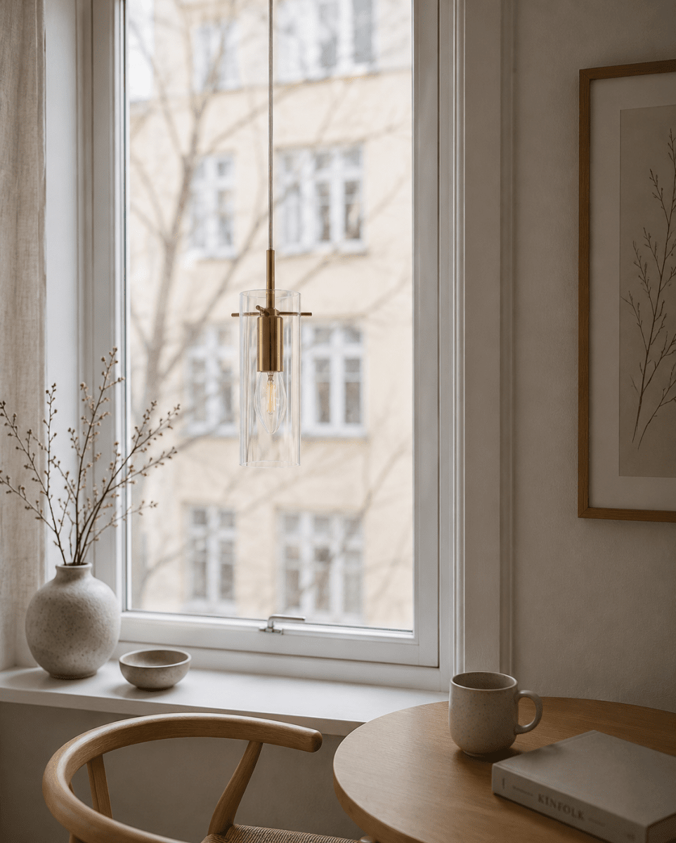 Cilinda Ø7 Messinki/läpinäkyvä ikkunavalaisin valmistajalta Nordic Lighting - Cilinda on ajaton ikkunavalaisin, jossa on tyylik&auml;s muotoilu.