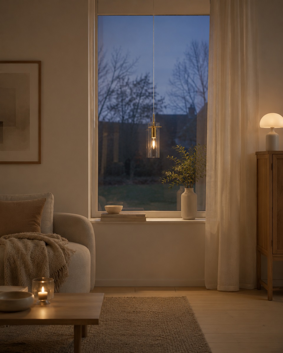 Cilinda Ø7 Messinki/läpinäkyvä ikkunavalaisin valmistajalta Nordic Lighting - Cilinda on ajaton ikkunavalaisin, jossa on tyylik&auml;s muotoilu.