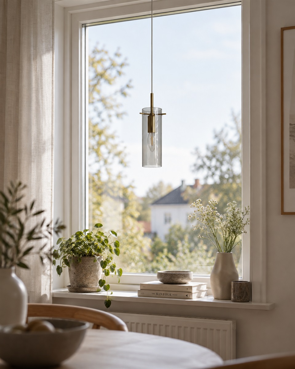 Cilinda Ø7 Messinki/savustettu ikkunavalaisin valmistajalta Nordic Lighting - Cilinda on ajaton ikkunavalaisin, jossa on tyylik&auml;s muotoilu.
