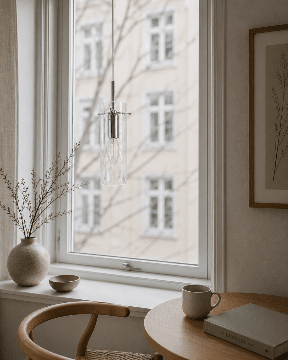 Cilinda Ø7 Kromi/läpinäkyvä ikkunavalaisin valmistajalta Nordic Lighting - 
