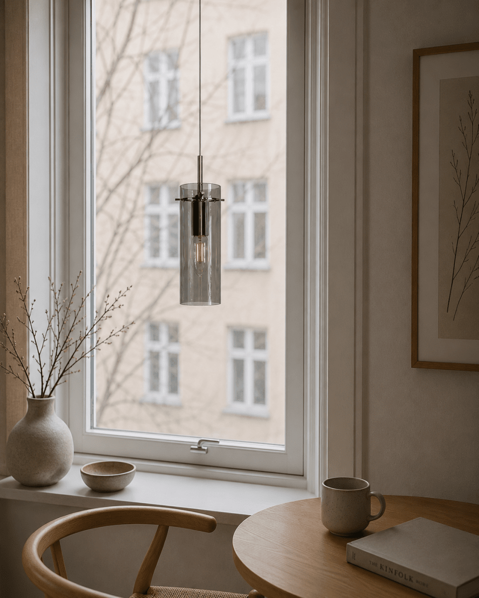 Cilinda Ø7 Kromi/savu ikkunavalaisin valmistajalta Nordic Lighting - Cilinda on ajaton ikkunavalaisin, jossa on tyylik&auml;s muotoilu.