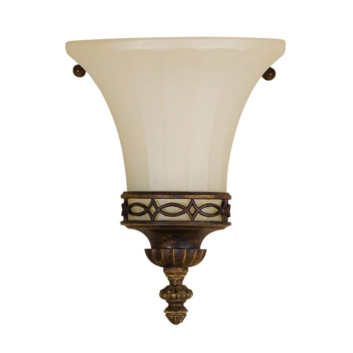 Drawing Room Ø22 Pronssi seinävalaisin valmistajalta Elstead Lighting - Ljusk&auml;llan omfamnas av det dekorativa glaset som bidrar med en fin och harmonisk ljusspridning i rummet.
