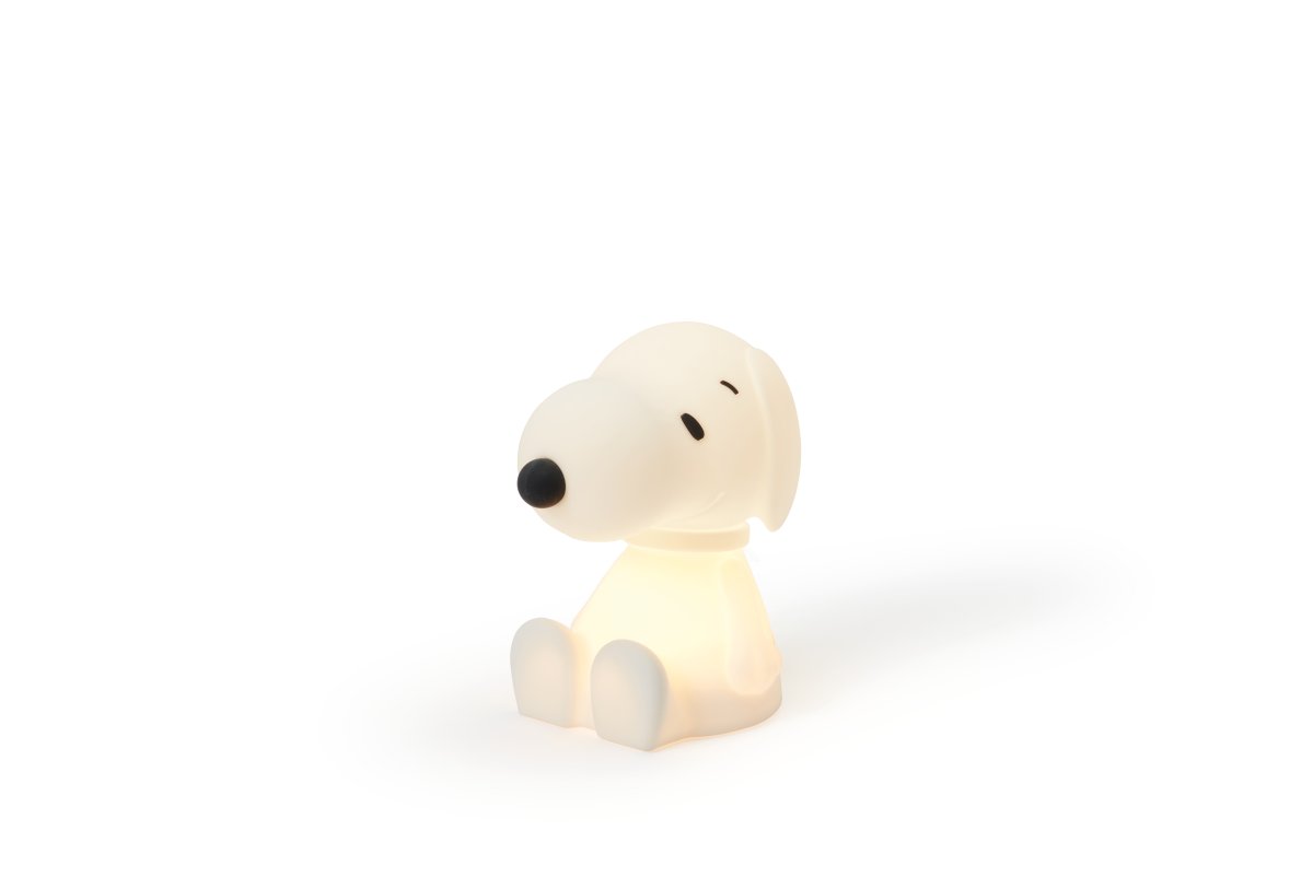 Snoopy First Light Valkoinen lasten valaisin valmistajalta Mr Maria - Snoopy-valaisin on valmistettu pehmeästä silikonista ja on turvallinen kumppani lapsellesi tai lapsenlapsellesi.