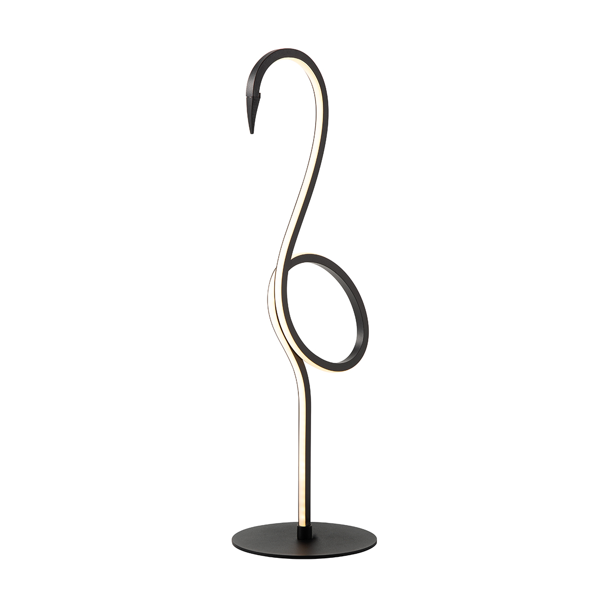 Flamingo 50cm Musta pöytävalaisin valmistajalta Elstead Lighting - Flamingo &auml;r en konstn&auml;rlig och elegant bordslampa som kombinerar modern design med skulptural estetik.