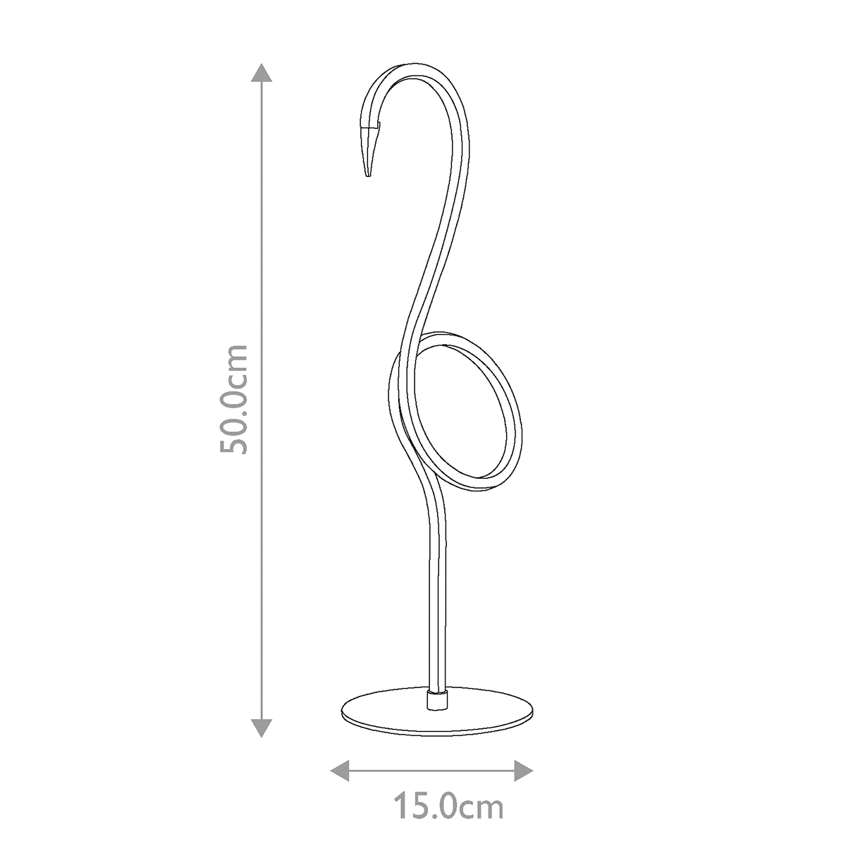 Flamingo 50cm Musta pöytävalaisin valmistajalta Elstead Lighting - Flamingo &auml;r en konstn&auml;rlig och elegant bordslampa som kombinerar modern design med skulptural estetik.