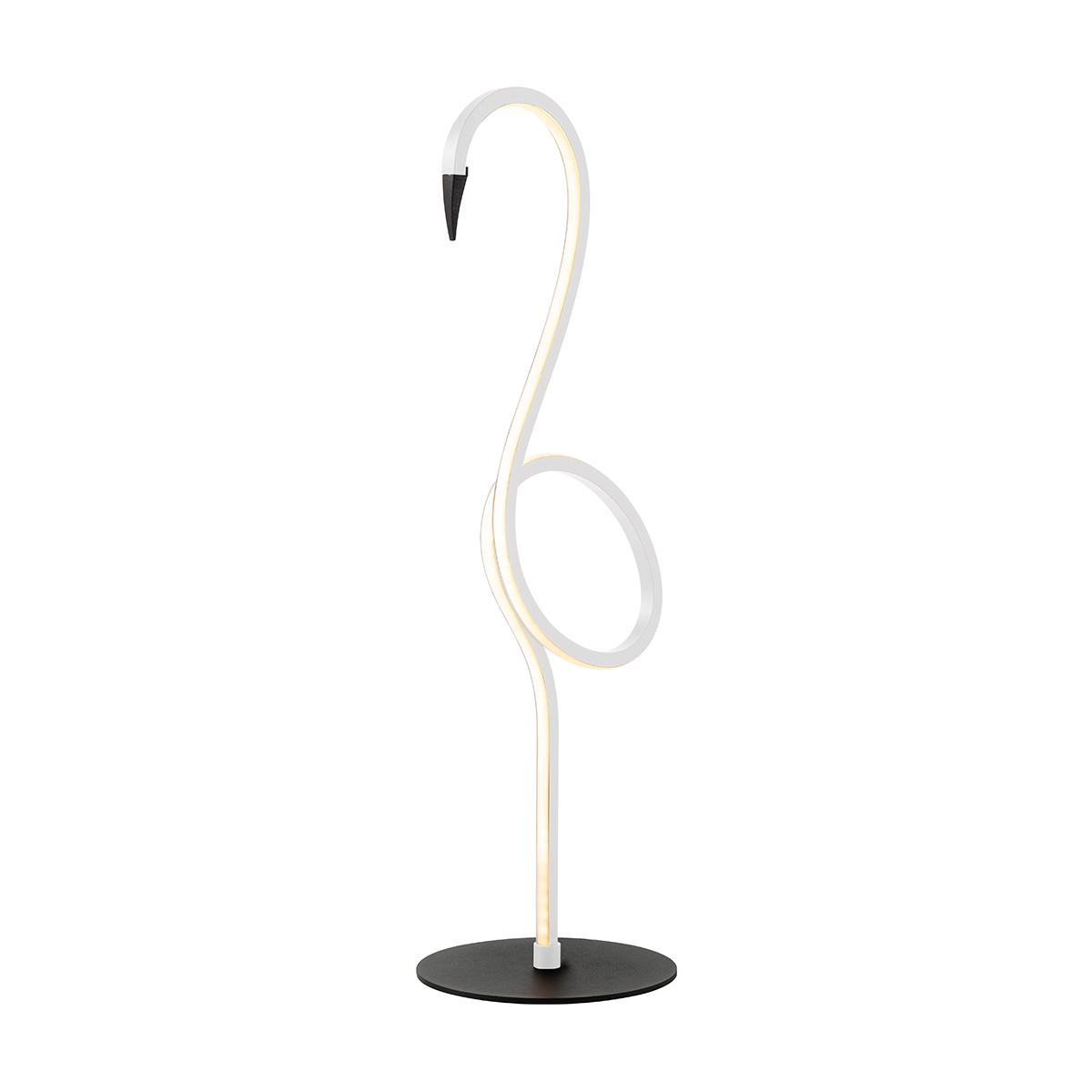 Flamingo 50cm Valkoinen pöytävalaisin valmistajalta Elstead Lighting - Flamingo &auml;r en konstn&auml;rlig och elegant bordslampa som kombinerar modern design med skulptural estetik.