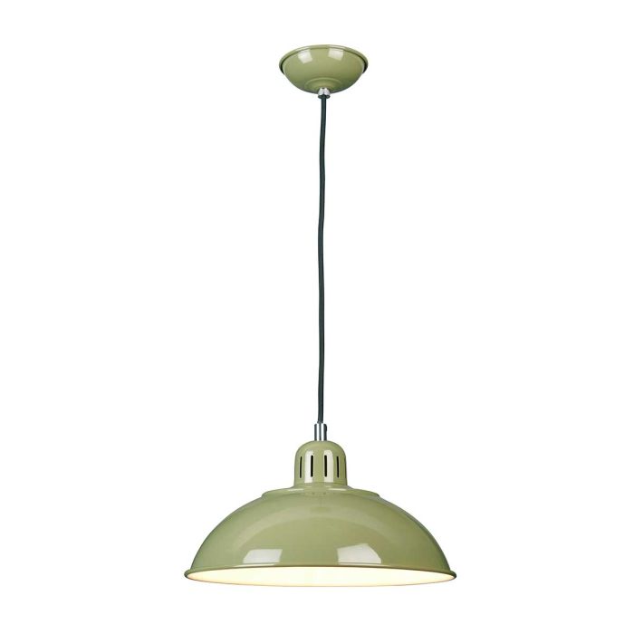 Franklin Ø30 Vihreä kattovalaisin valmistajalta Elstead Lighting - Den vita insidan av sk&auml;rmen ger en klar och bra ljusspridning.