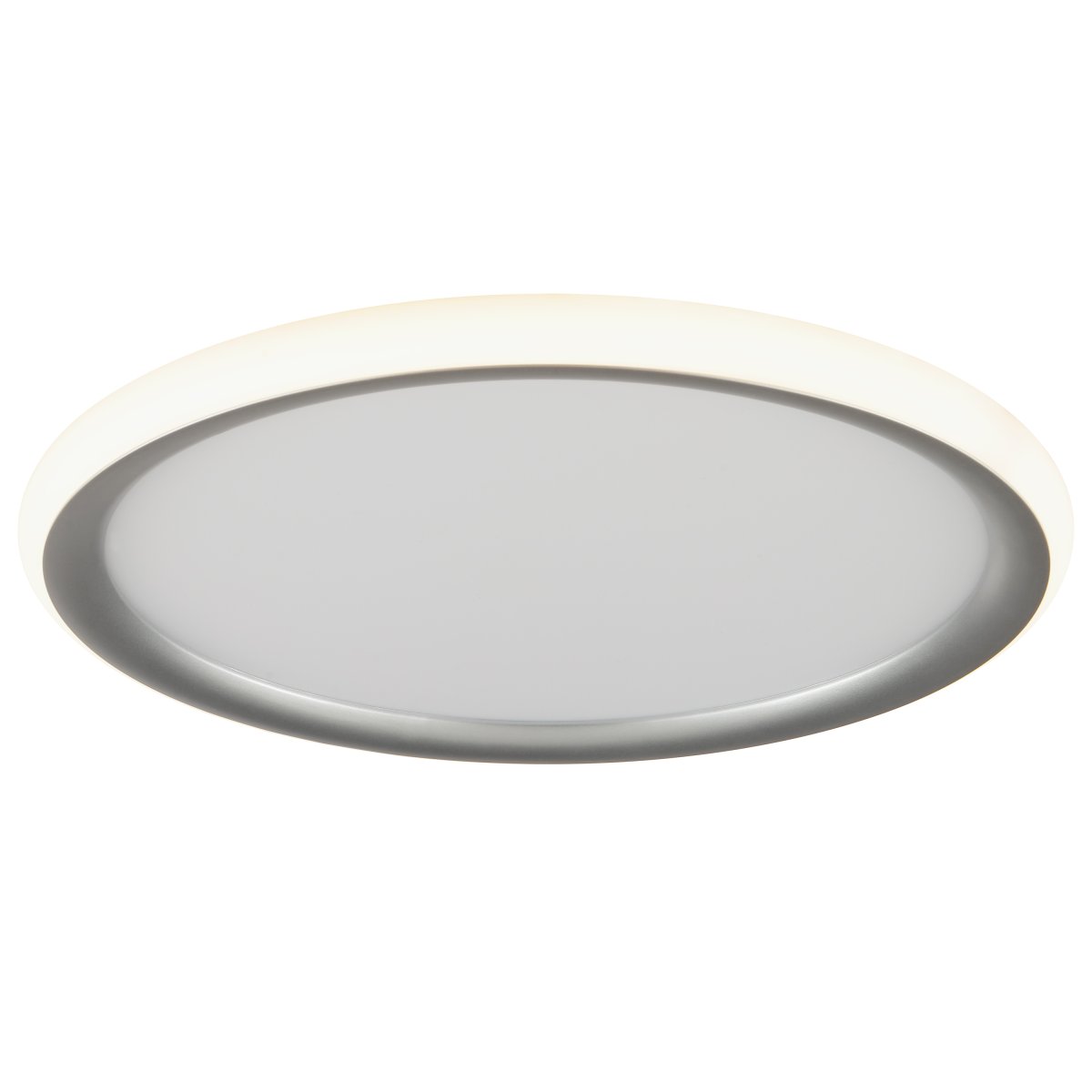 Carloz Ø30 Hopea plafondi valmistajalta Brilliant - Valaisin on kolmiportaisesti himmennettävä vakiokytkimellä:Vain keskipaneeli syttyy – tämä valaisee koko huoneen voimakkaasti ja suoraan.