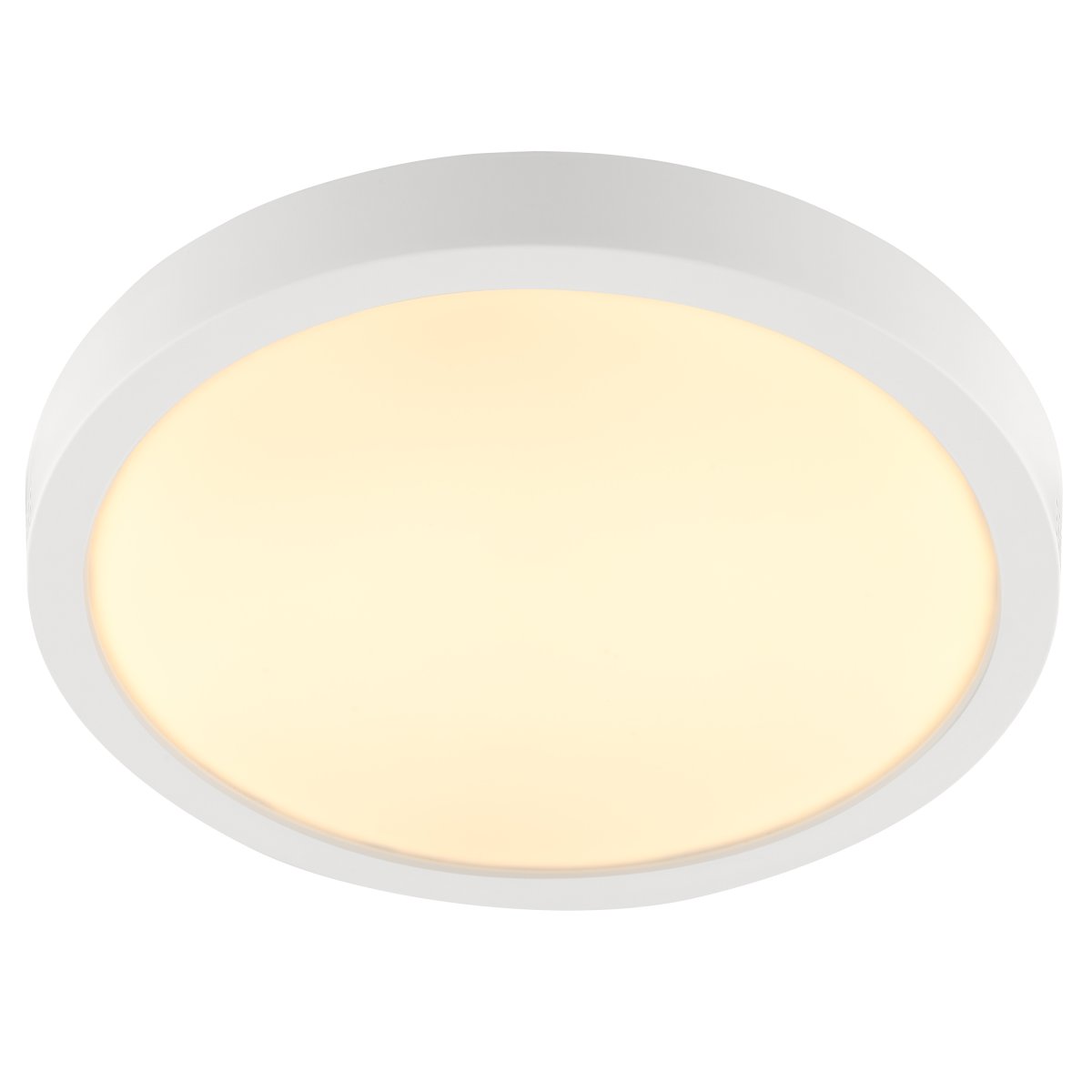 Jade Ø28cm Valkoinen kylpyhuoneen valaisin valmistajalta Brilliant - Valaisin on IP44-luokiteltu ja sopii erinomaisesti kylpyhuoneisiin, kodinhoitohuoneisiin tai muihin m&auml;rk&auml;tiloihin, joissa vaaditaan korkeaa kirkkautta ja kest&auml;vyytt&auml;.