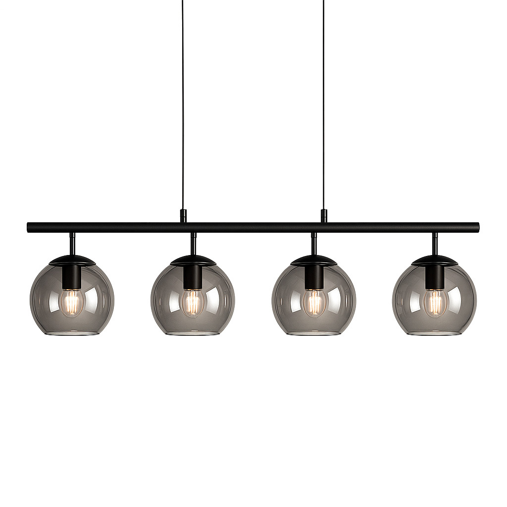 Globi 4 78cm Musta/Savunharmaa kattovalaisin valmistajalta Nordic Lighting - Globi 4 on tyylikäs kattovalaisin, joka yhdistää modernin muotoilun pehmeisiin muotoihin.