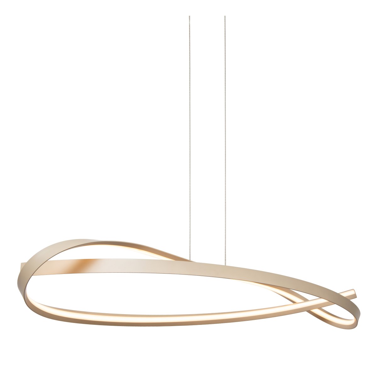 Menuet 110cm Beige kattovalaisin valmistajalta Lucide - Integroitu LED-valaistus tuottaa tehokasta ja hyv&auml;&auml; valoa, joka sopii t&auml;ydellisesti ruokap&ouml;yd&auml;n tai keitti&ouml;n yl&auml;puolelle.