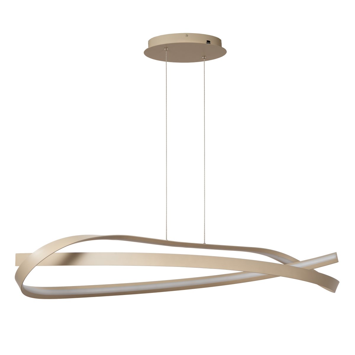 Menuet 110cm Beige kattovalaisin valmistajalta Lucide - Integroitu LED-valaistus tuottaa tehokasta ja hyv&auml;&auml; valoa, joka sopii t&auml;ydellisesti ruokap&ouml;yd&auml;n tai keitti&ouml;n yl&auml;puolelle.