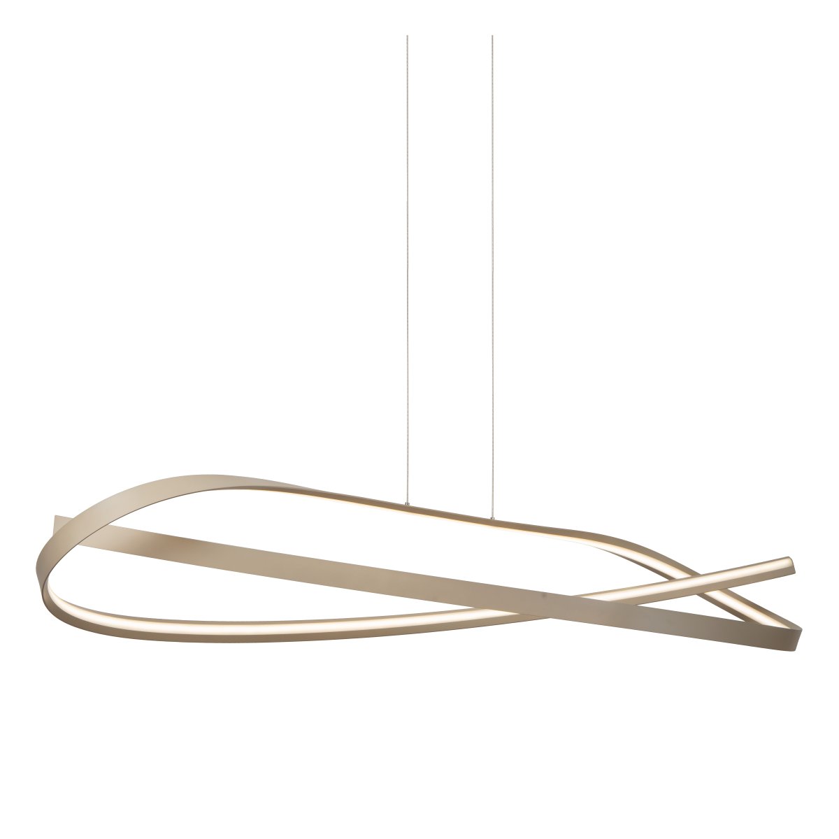 Menuet 140cm Beige kattovalaisin valmistajalta Lucide - Integroitu LED-valaistus tuottaa tehokasta ja hyv&auml;&auml; valoa, joka sopii t&auml;ydellisesti ruokap&ouml;yd&auml;n tai keitti&ouml;n yl&auml;puolelle.