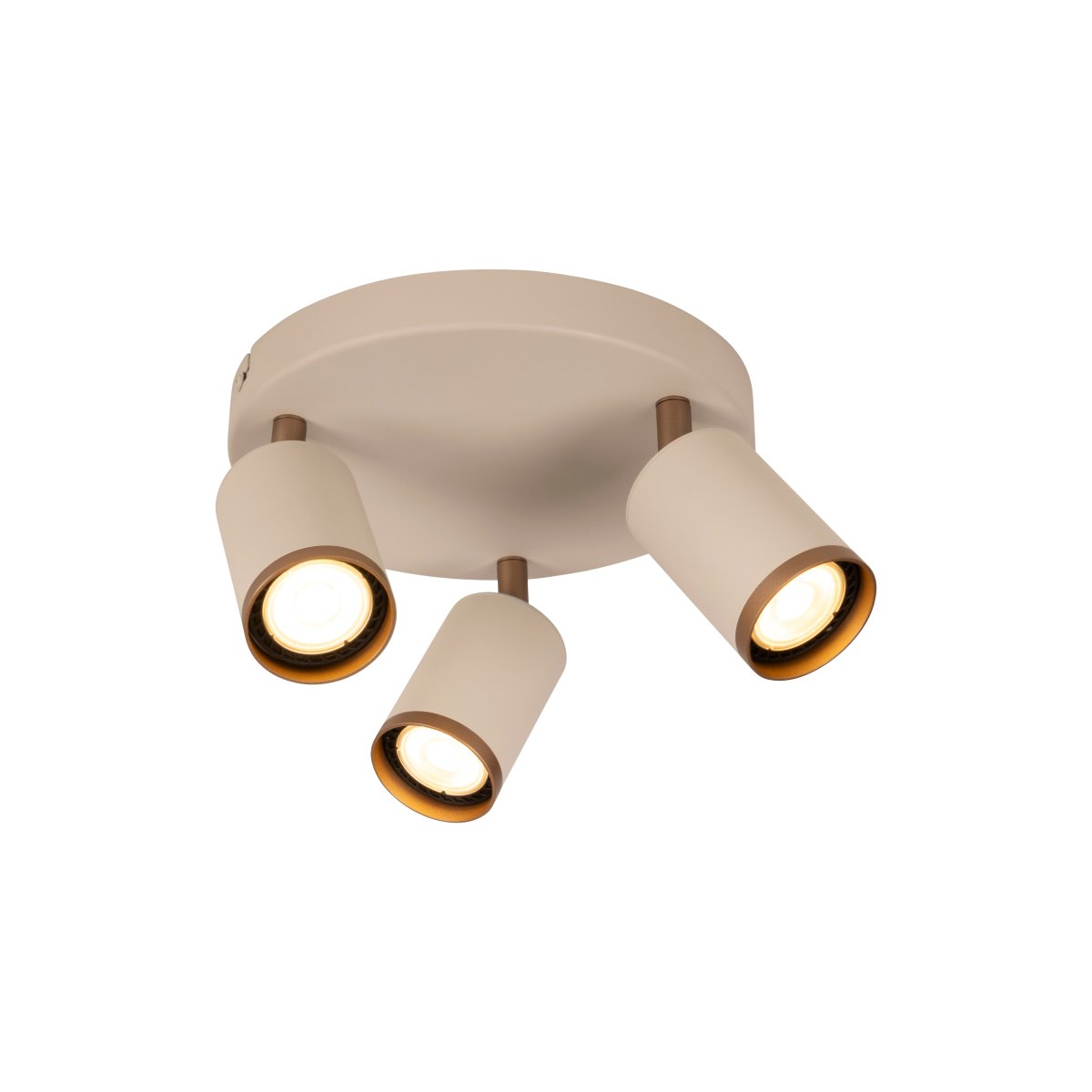 Regina 3 Ruskeanharmaa kohdevalaisin valmistajalta Lucide - Regina-kattospottivalaisin on tyylik&auml;s ja moderni valaistusratkaisu metallista, elegantilla taupe-viimeistelyll&auml; ja ruskean metallin yksityiskohdilla.