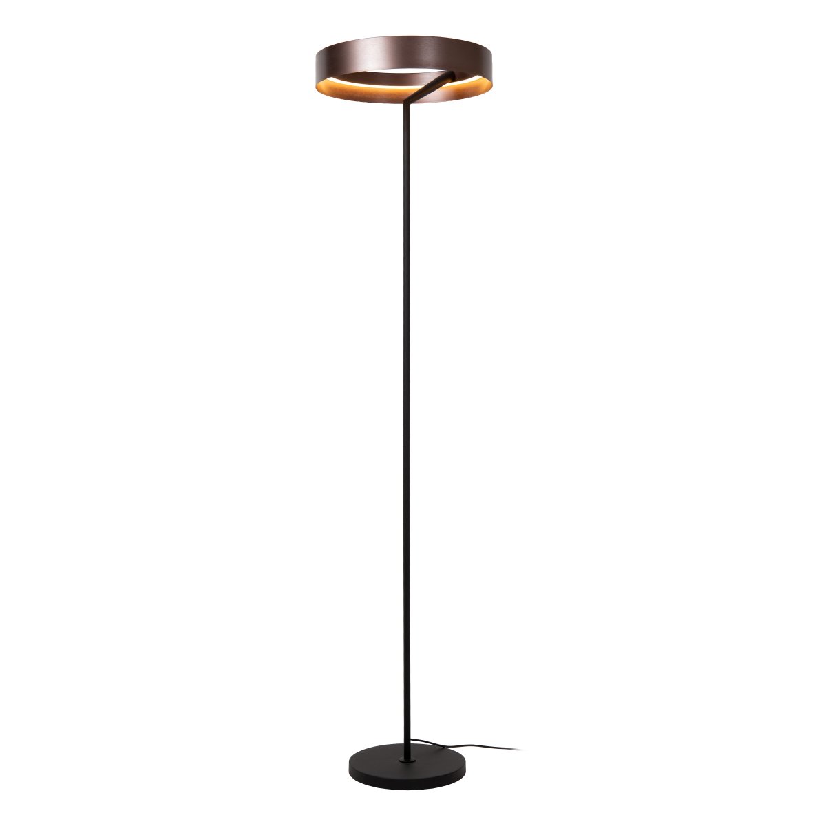Leonard Ruskea lattiavalaisin valmistajalta Lucide - Py&ouml;re&auml;ss&auml; varjostimessa on elegantti metallinruskea viimeistely ja sis&auml;puolella integroitu LED-nauha, joka levitt&auml;&auml; voimakasta ja miellytt&auml;v&auml;&auml; valoa alasp&auml;in.