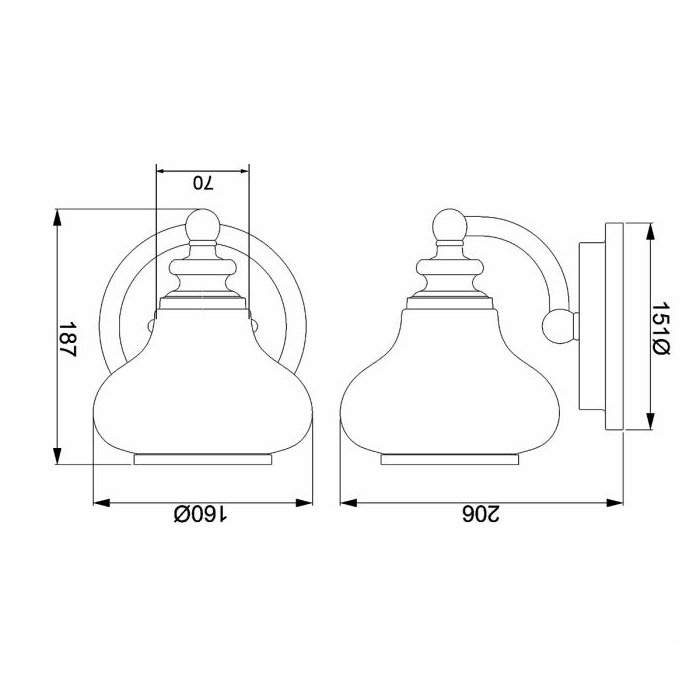 Ainsley Ø16 Harjattu messinki kylpyhuoneen valaisin valmistajalta Elstead Lighting - Kupolinmuotoinen opaalilasivarjostin antaa pehme&auml;n ja miellytt&auml;v&auml;n valon, ja se on yhdistetty eleganttiin harjattuun messinkipintaan, joka viimeistelee valaisimeen.