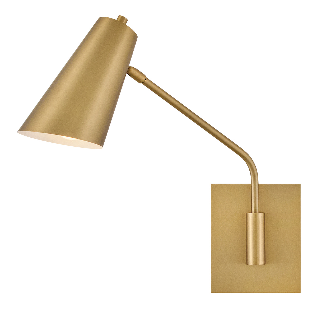 Bray 42cm Messinki lukulamppu valmistajalta Elstead Lighting - Bray on k&auml;yt&auml;nn&ouml;llinen sein&auml;valaisin, jossa on minimalistinen muotoilu ja lakattu messinkipinta.