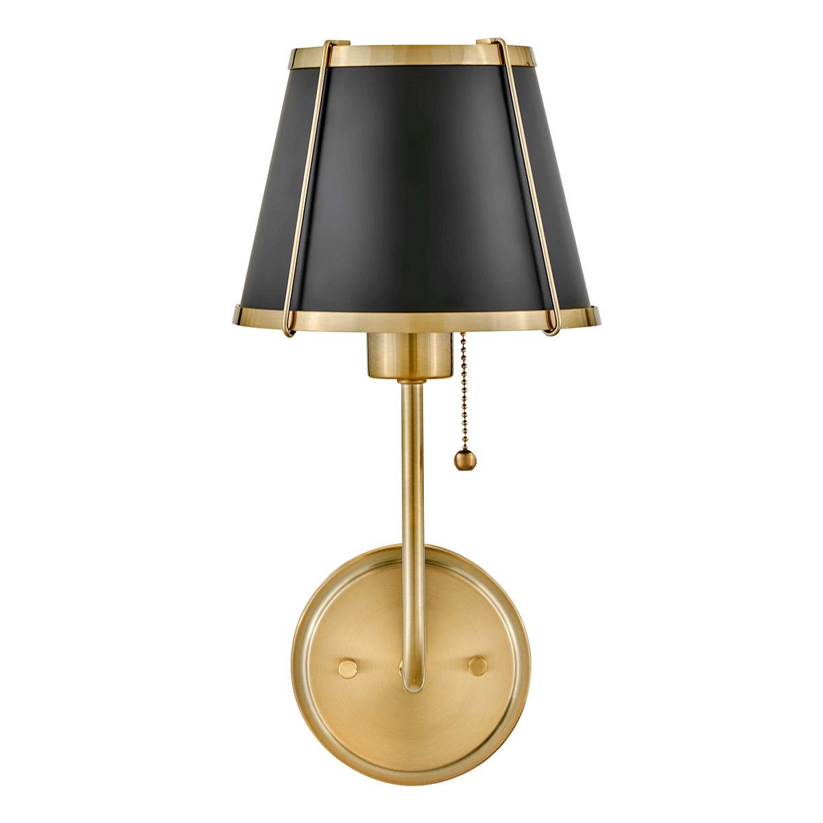 Clarke 40cm Messinki/musta seinävalaisin valmistajalta Elstead Lighting - Clarke on elegantti teräksestä valmistettu seinävalaisin, jossa on kaunis lämmin messinkiviimeistely ja tyylikäs musta varjostin.