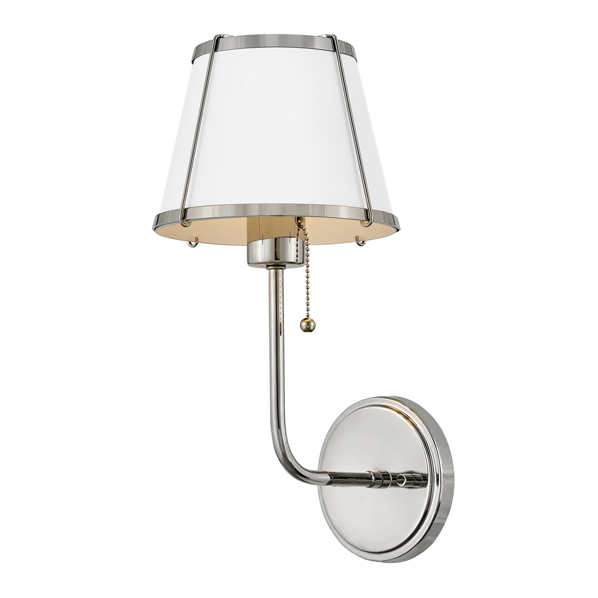 Clarke 40cm Nikkeli/valkoinen seinävalaisin valmistajalta Elstead Lighting - Clarke on elegantti teräksestä valmistettu seinävalaisin, jossa on kaunis kiillotettu nikkelipinta ja tyylikäs valkoinen varjostin.