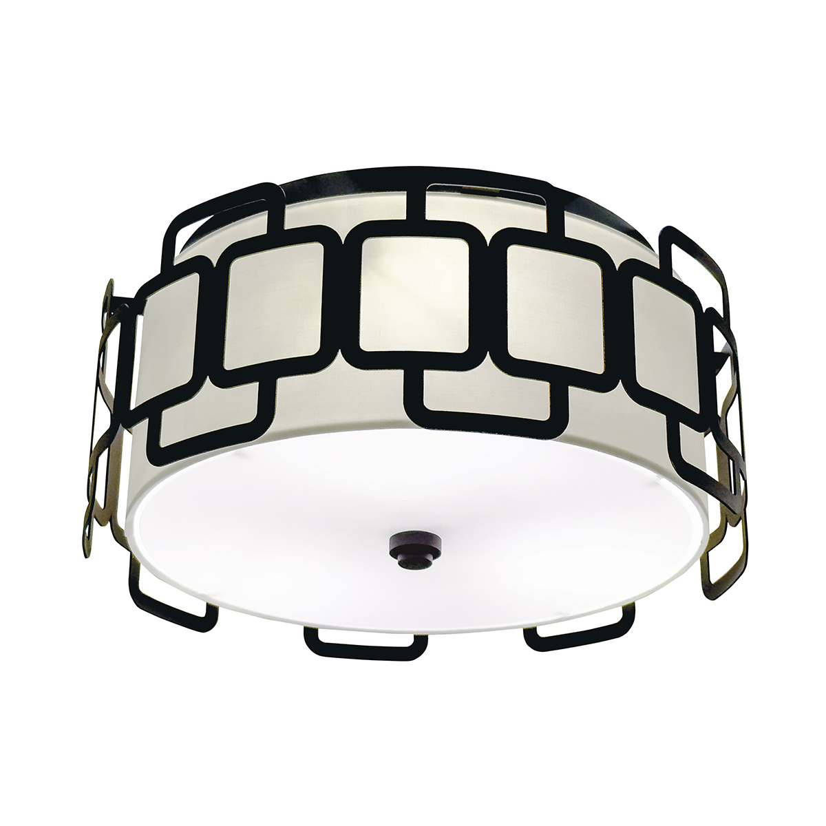 Sabina Ø38 Musta plafondi valmistajalta Elstead Lighting - Sabina on elegantti kattovalaisin, jossa on ilmava ja koristeellinen muotoilu.