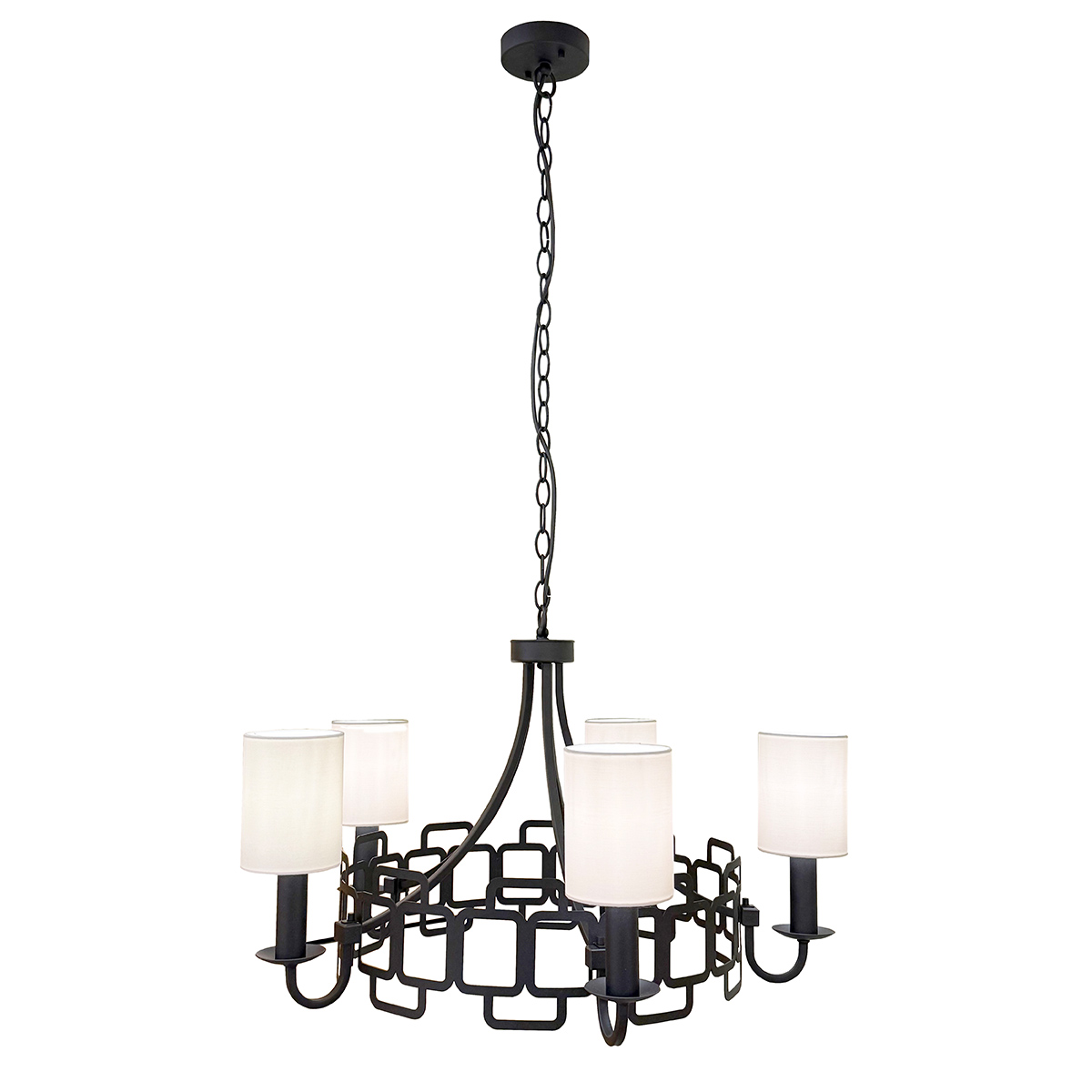 Sabina Ø72 Musta kattovalaisin valmistajalta Elstead Lighting - Sabina on elegantti kattokruunu, jossa on ilmava ja koristeellinen muotoilu.