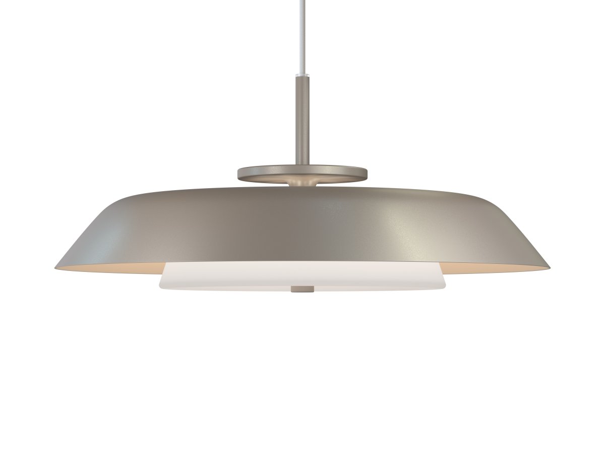 Horisont Ø43 Samppanja kattovalaisin valmistajalta Belid - Tämä valaisin on saanut inspiraationsa sekä Belidin historiasta että Varbergin rannikkosijainnista, ja sen muotoilu on kontrastinen ja tasapainoinen.