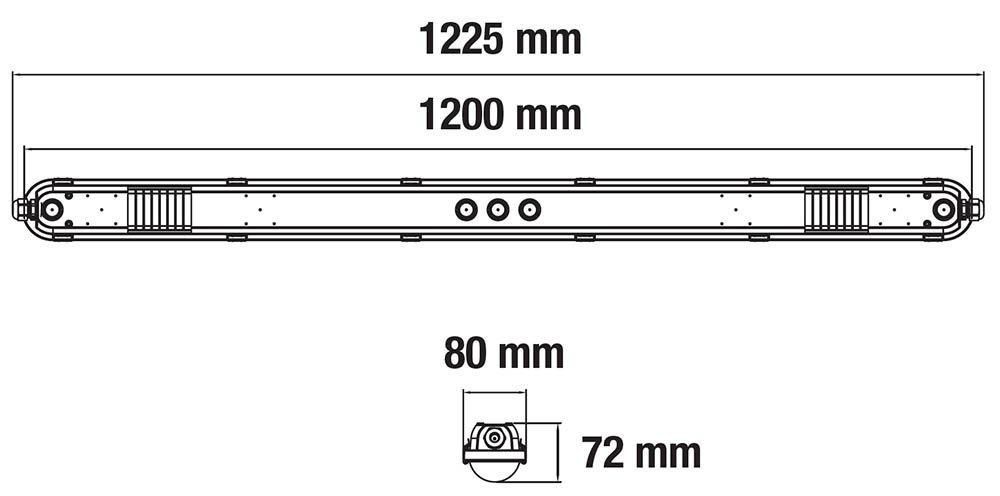 Sixtyfivey 4000K 120cm Harmaa valmistajalta Designlight - Tuloksena on tehokas ja tasainen valo, jonka energiankulutus on alhainen ja huoltotarve v&auml;h&auml;inen, mik&auml; on erityisen t&auml;rke&auml;&auml; asennuksissa, joissa huoltomahdollisuus on rajoitettu.