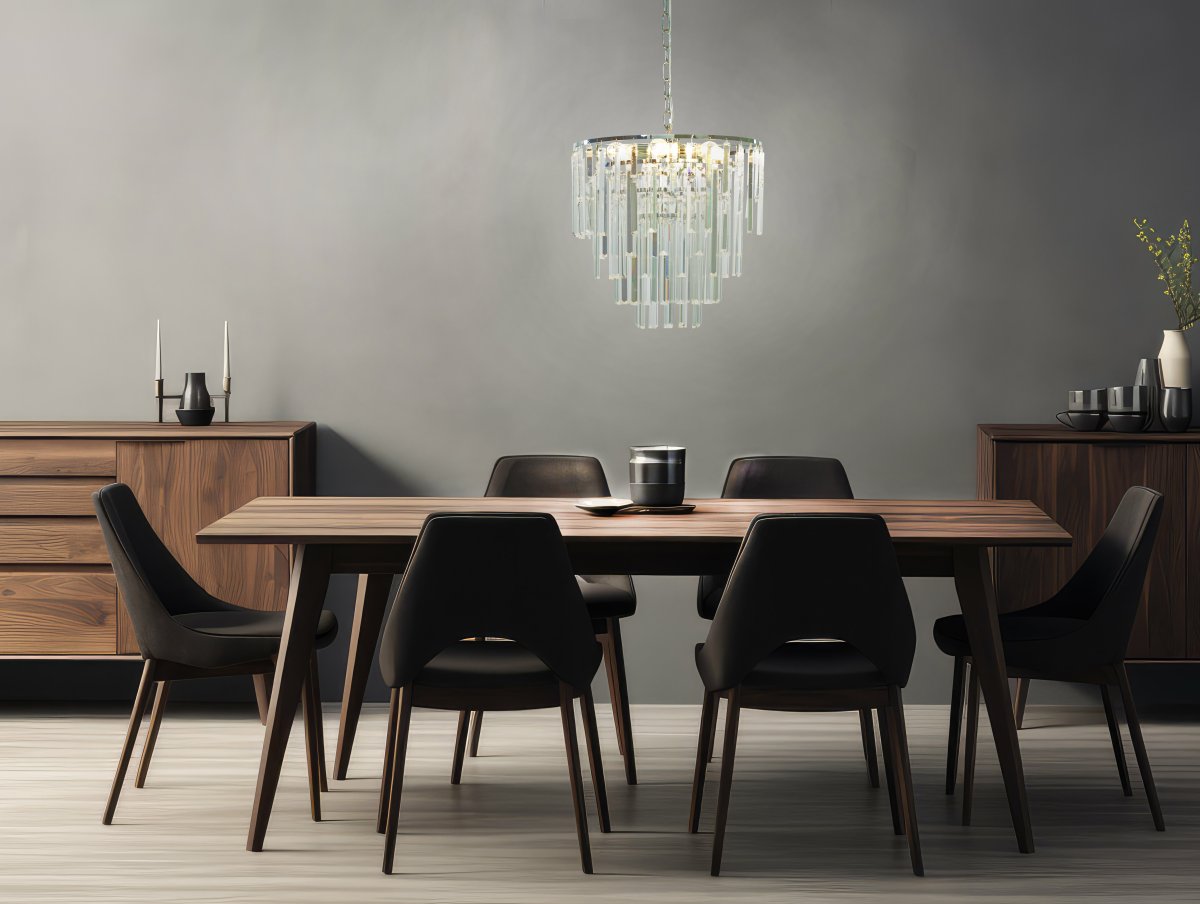 Strati Ø45 Kromi kristalli valmistajalta Aneta Lighting - Strati on moderni kristallikruunu, jolla on upea ja ainutlaatuinen ilme, joka her&auml;tt&auml;&auml; huomiota.