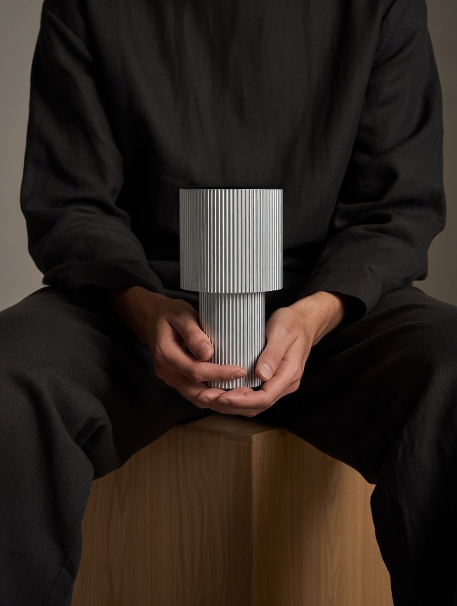 Iluma 22cm Hopea Siirrettävä valmistajalta Herstal - Ilumassa on integroitu LED, jonka lämmin valkoinen valo on 2700K ja valovirta 60 lumenia.