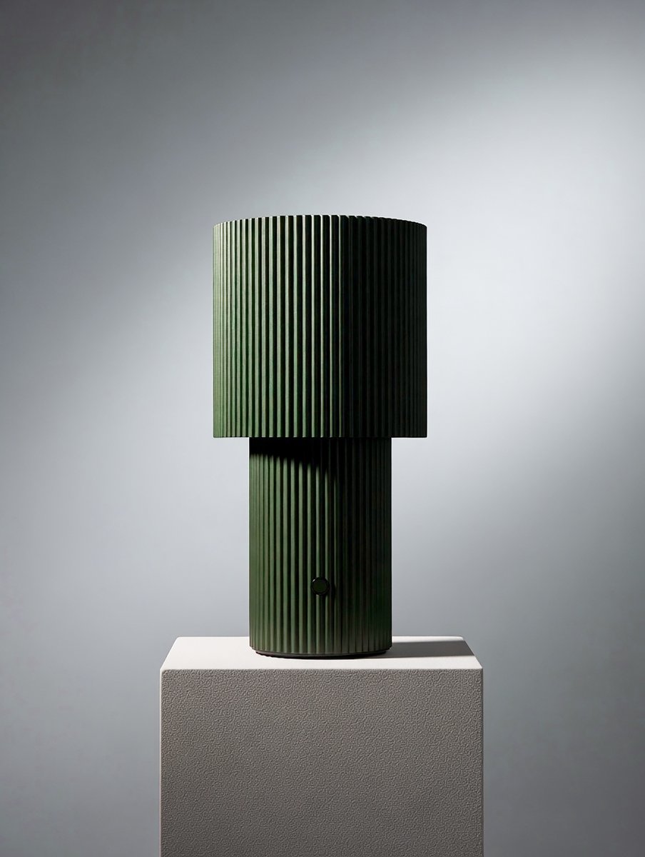 Iluma 22cm Oliivinvihreä Siirrettävä valmistajalta Herstal - Ilumassa on integroitu LED, jonka l&auml;mmin valkoinen valo on 2700K ja valovirta 60 lumenia.