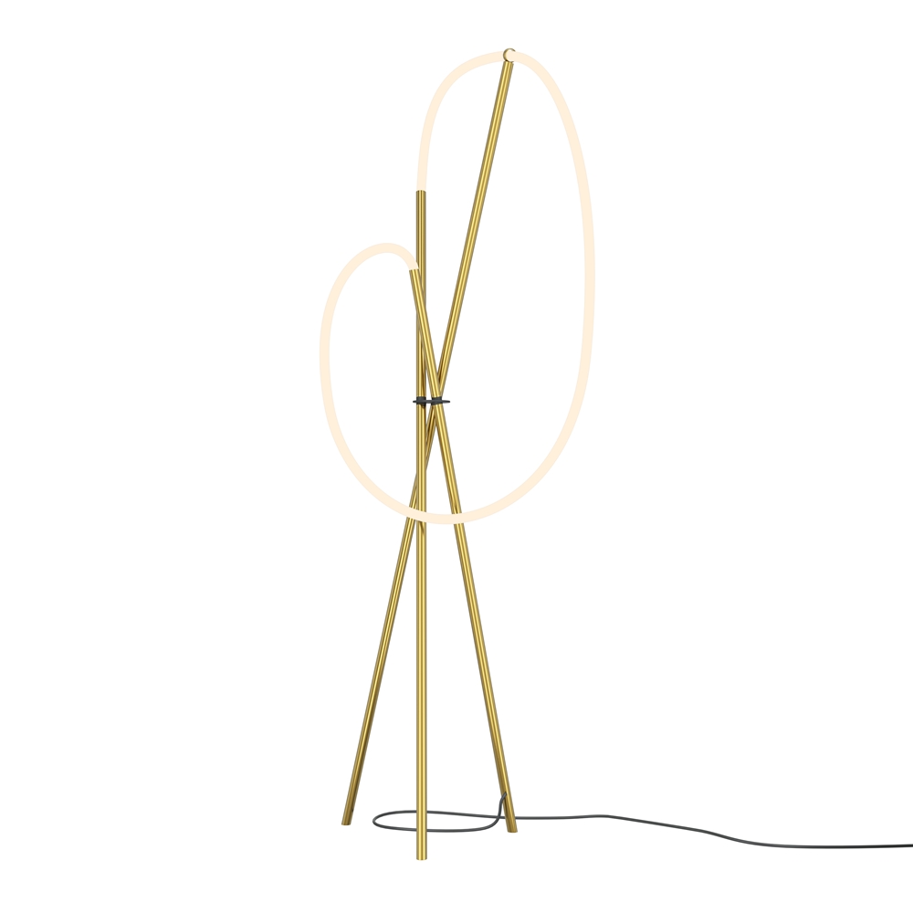 Crochet Kulta lattiavalaisin valmistajalta Maytoni - Kirkkautta on helppo s&auml;&auml;t&auml;&auml; lattiakytkimen sis&auml;&auml;nrakennetulla himmentimell&auml; &ndash; t&auml;ydellinen yhdistelm&auml; muotoa, toimivuutta ja tunnelmaa.