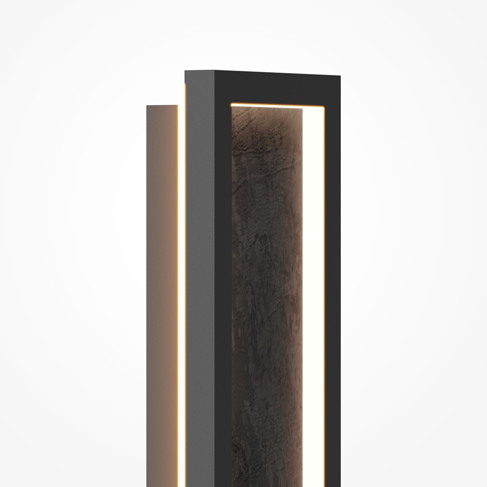 Orign 60cm Musta seinävalaisin valmistajalta Maytoni - Orign on metallisein&auml;valaisin, jonka keskell&auml; on tyylik&auml;s kivij&auml;ljitelm&auml;, joka antaa luonnollisen ja eksklusiivisen vaikutelman.