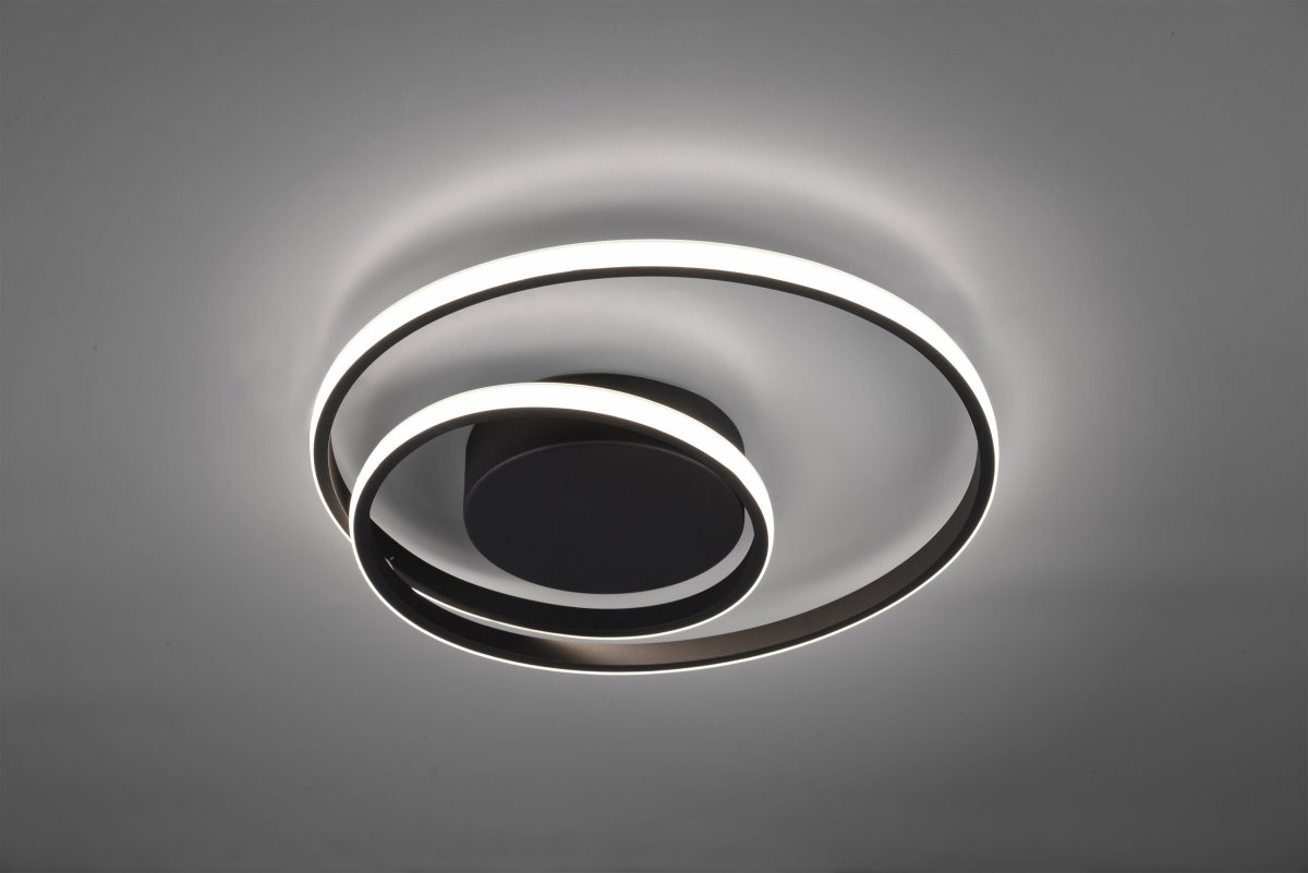 Zibella Ø40 Musta plafondi valmistajalta Trio Lighting - Mattamusta v&auml;riskaala tekee valaisimesta monipuolisen ja helposti yhdistelt&auml;v&auml;n erilaisiin sisustuksiin, mik&auml; antaa hienostuneen ja tyylikk&auml;&auml;n vaikutelman mihin tahansa huoneeseen.