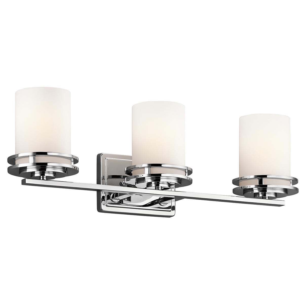 Hendrik 60cm Kiillotettu kromi kylpyhuoneen valaisin valmistajalta Elstead Lighting - Kiillotettu kromiviimeistelyns&auml; ja elegantit opaalilasikuvut luovat tyylikk&auml;&auml;n ja hienostuneen vaikutelman.