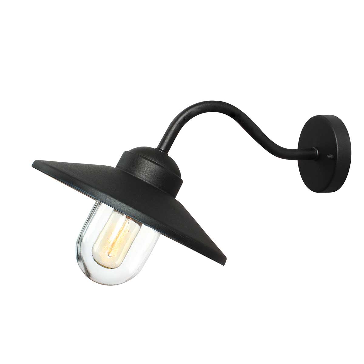 Klampenborg Ø28 Musta ulkovalo valmistajalta Elstead Lighting - Lamppu on IP44-luokiteltu ja sill&auml; on vaikuttava 15 vuoden takuu, joten se on sek&auml; k&auml;yt&auml;nn&ouml;llinen ett&auml; pitk&auml;ik&auml;inen.