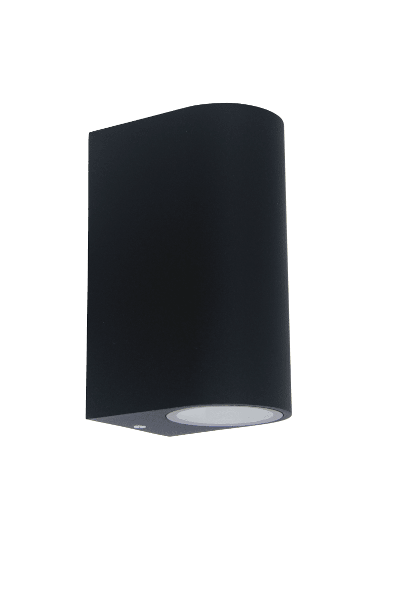 Tor duo Musta ulkovalo valmistajalta Lampan - Lampan lyser fint ner och upp p&aring; v&auml;ggen och skapar en h&auml;rlig atmosf&auml;r.