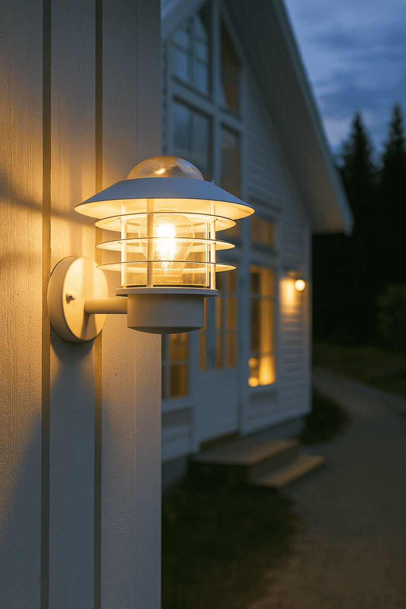 Ystad Valkoinen ulkovalo valmistajalta Nordic Lighting - Ystad-sein&auml;valaisin on klassinen ja tyylik&auml;s ulkovalaisin ruostumattomasta ter&auml;ksest&auml; ja kirkkaasta lasista.