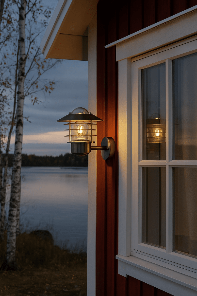 Ystad Harjattu teräs ulkovalo valmistajalta Nordic Lighting - Ystad-sein&auml;valaisin on klassinen ja tyylik&auml;s ulkovalaisin ruostumattomasta ter&auml;ksest&auml; ja kirkkaasta lasista.