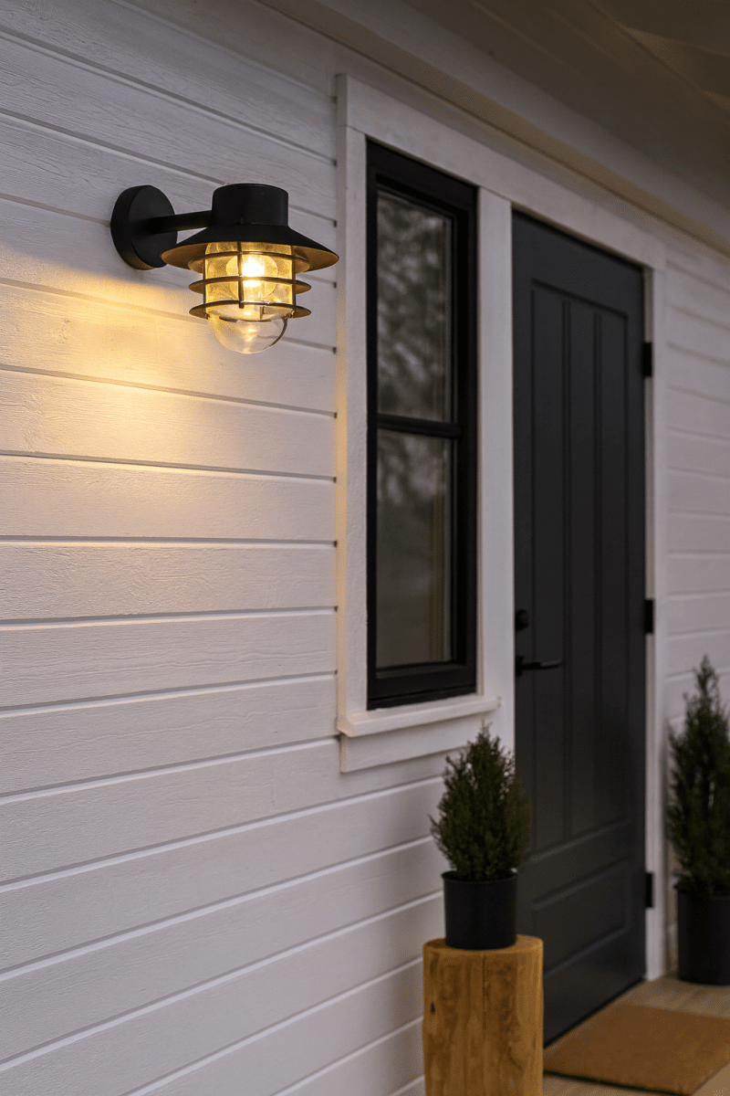 Ystad Musta ulkovalo valmistajalta Nordic Lighting - Ystad-sein&auml;valaisin on klassinen ja tyylik&auml;s ulkovalaisin ruostumattomasta ter&auml;ksest&auml; ja kirkkaasta lasista.