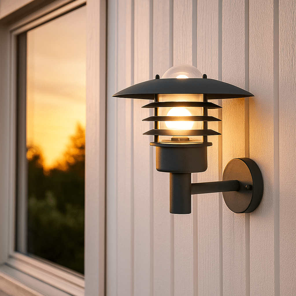 Kalmar Musta ulkovalo valmistajalta Nordic Lighting - Kalmar-sein&auml;valaisin on klassinen ja tyylik&auml;s ulkovalaisin ruostumattomasta ter&auml;ksest&auml; ja kirkkaasta lasista.