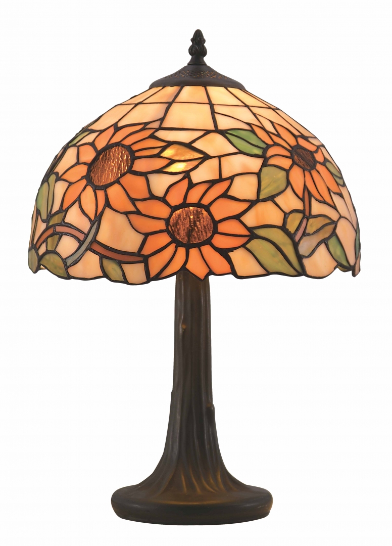Zoomaa kuva kohteesta Solros 45cm Monivärinen valmistajalta Norrsken Design - Sunflower on klassinen Tiffany-valaisin, jossa on kaunis muotoilu, jossa on erivärisiä auringonkukkia ja lehtiä.