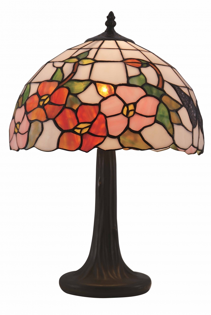 Sommar 45cm Monivärinen valmistajalta Norrsken Design - Summer on klassinen Tiffany-valaisin, jossa on kaunis muotoilu höyhenellä ja erivärisillä kukilla.