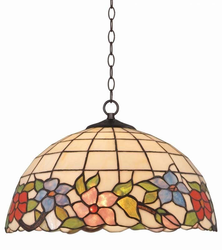 Zoomaa kuva kohteesta Våren Ø40 Monivärinen valmistajalta Norrsken Design - Meidän mallimme on klassinen Tiffany-valaisin, jossa on kaunis muotoilu ja erivärisiä kukkia.