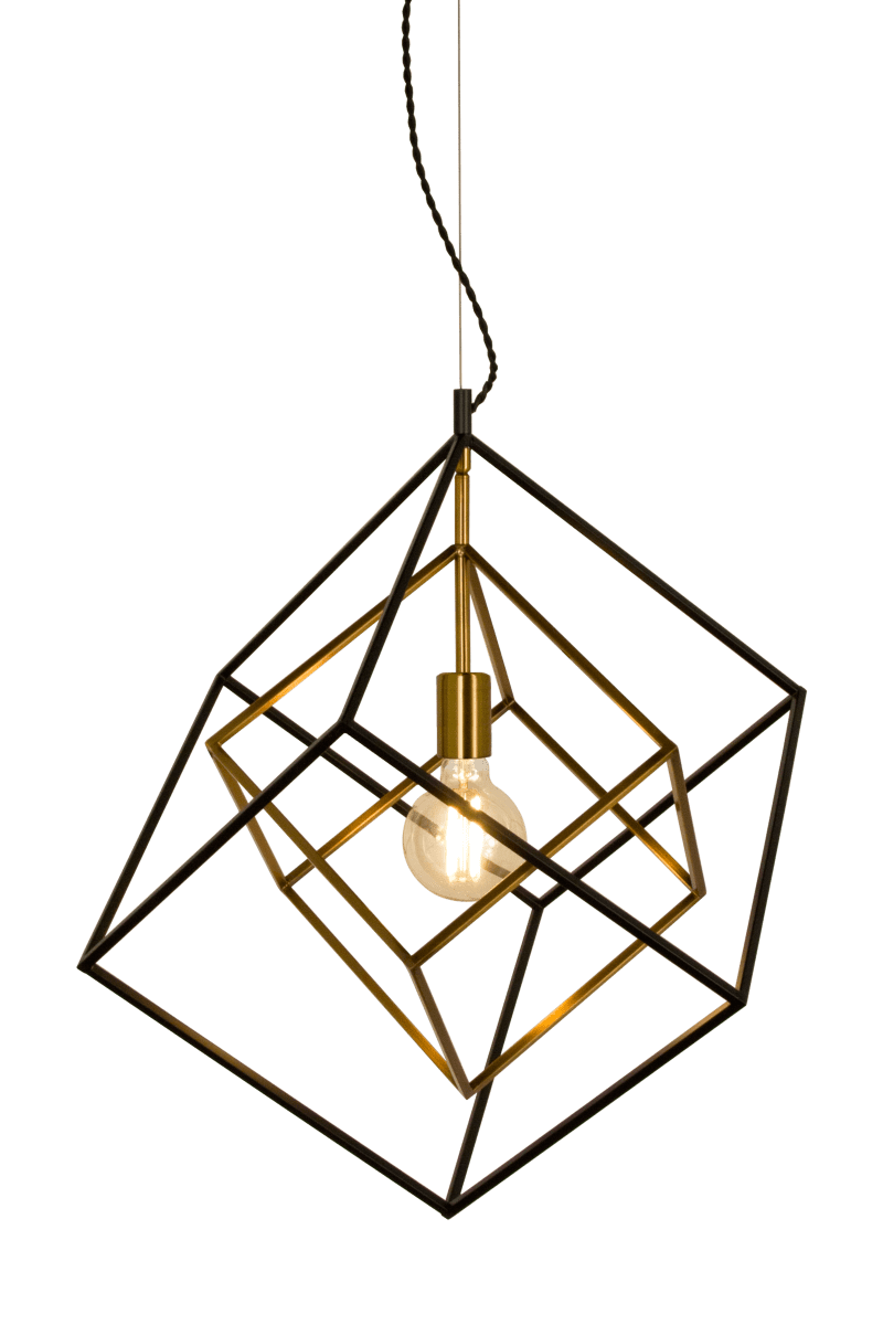Cubes Ø54 Musta kattovalaisin valmistajalta Aneta Lighting - Cubes-kattovalaisin mustaksi lakattua ja matta messinginv&auml;rist&auml; metallia.