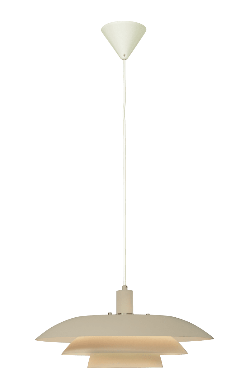 Epsilon 1 Ø45 Beige kattovalaisin valmistajalta Aneta Lighting - Vaihdettavat kromi- ja mattamessingiset yksityiskohdat ovat mukana valintasi mukaan.