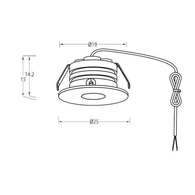 P-132 Mini Downlight 3000K Musta valmistajalta Designlight - T&auml;m&auml; valaisin on tyylik&auml;s, huomaamaton ja minimalistisen muotoiluinen.