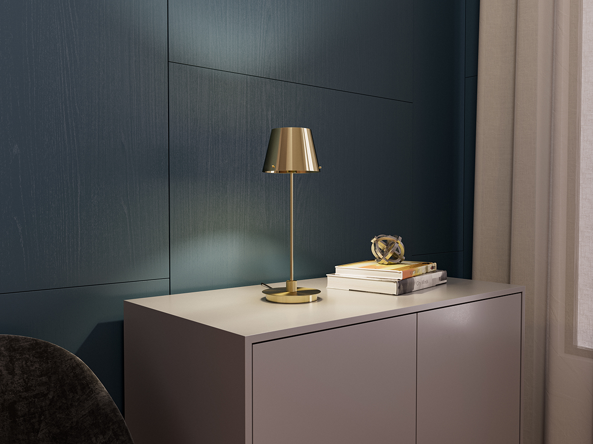 Gil il Grande 37cm Satiinimessinki pöytävalaisin valmistajalta Herstal - Gil il Grande -pöytävalaisimessa on tyylikäs ja moderni muotoilu, se on valmistettu kokonaan metallista ja siinä on elegantti satiinimessinkipinta.