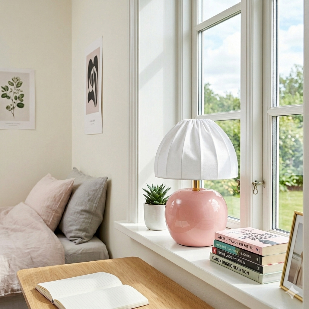 Peach 27cm Vaaleanpunainen pöytävalaisin valmistajalta Cottex - Peach on ihastuttava p&ouml;yt&auml;valaisin, joka yhdist&auml;&auml; pehme&auml;t v&auml;rit leikkis&auml;&auml;n muotoon.