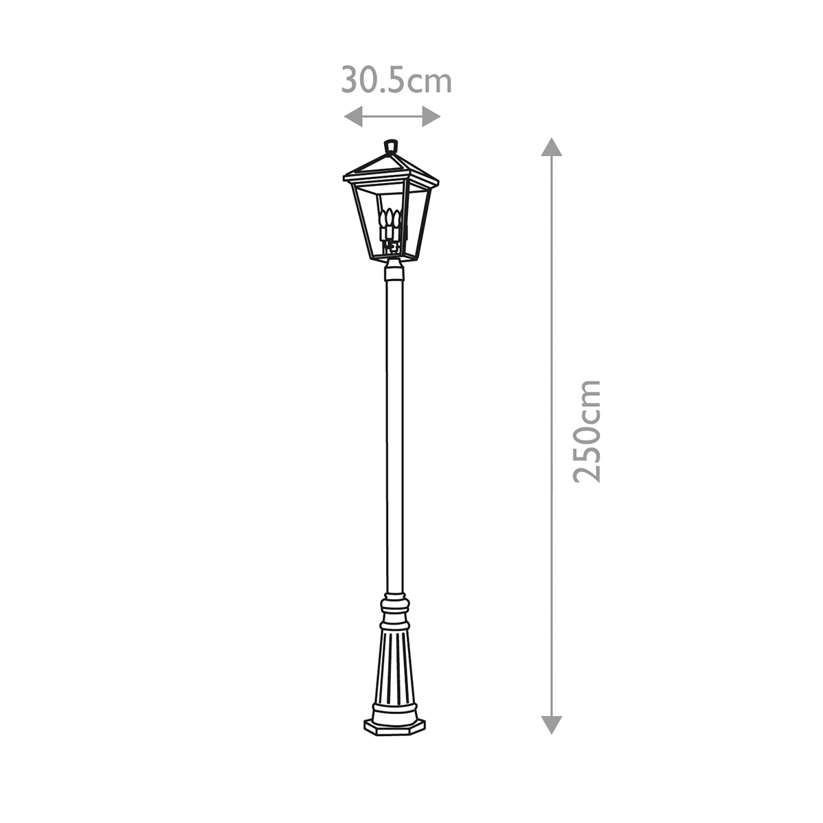 Alford Place 250cm Musta lyhtypylväs valmistajalta Elstead Lighting - Alford Place &auml;r en stilren och klassisk lyktstolpe&nbsp;som ger din entr&eacute; eller tr&auml;dg&aring;rd en elegant touch.